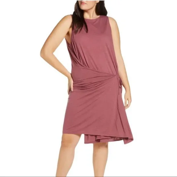 CHELSEA28 | Asymmetrical Midi Tank Dress - Burgundy Crush - Picture 2 of 5